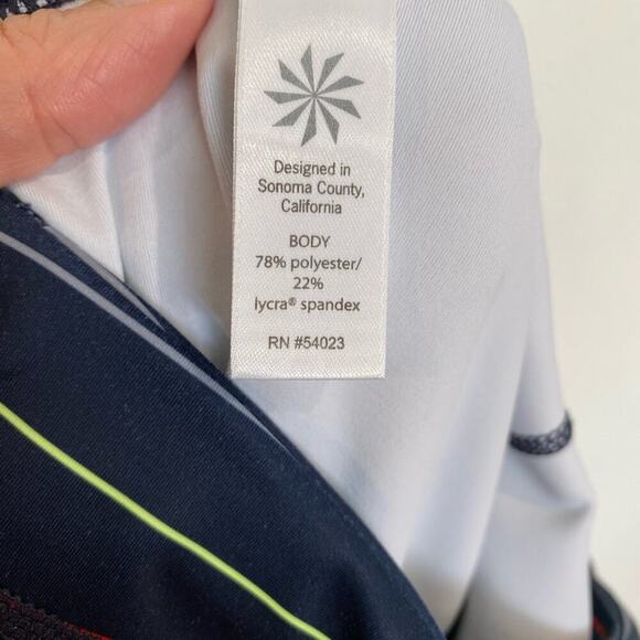 Athleta Multi Color Sonar Stripe Rainbow Crop Leggings Sz XS - Picture 7 of 12